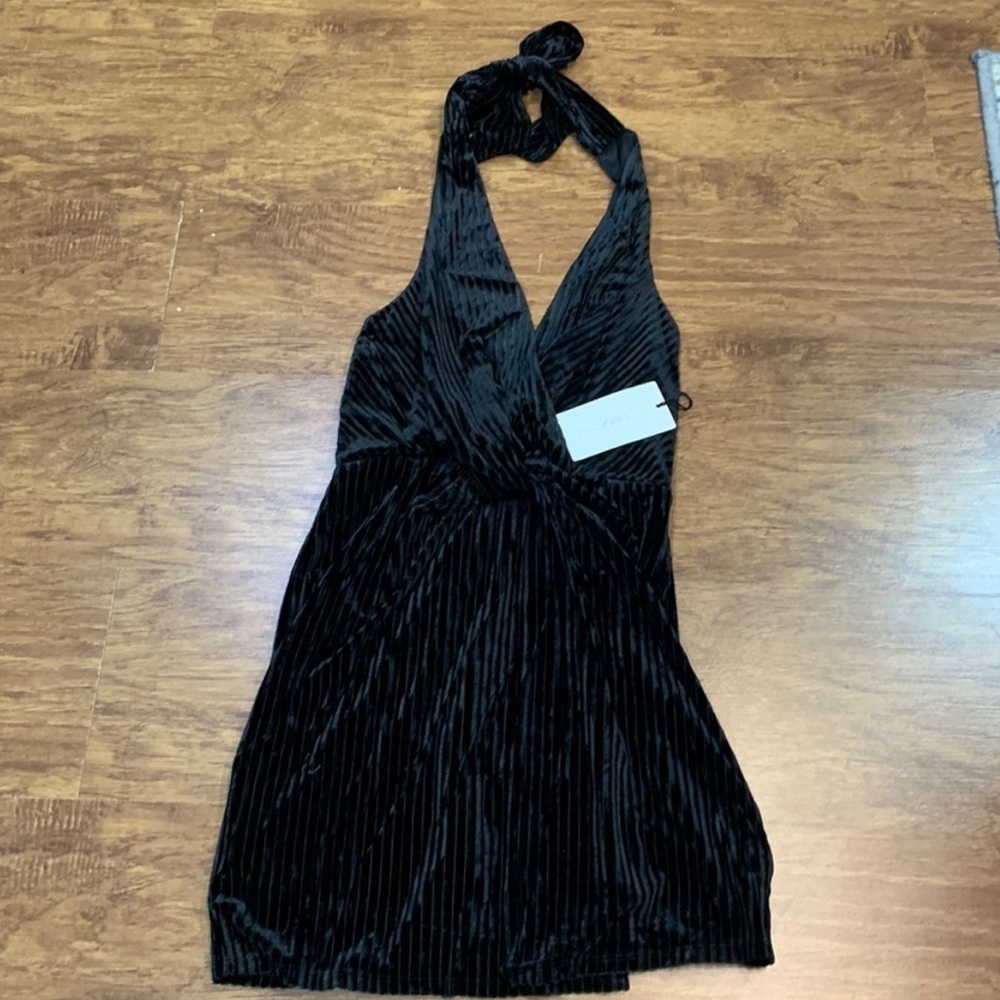 Velvet Halter Dress